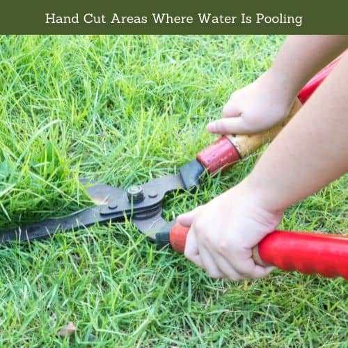 Hand Cut Areas Where Water Is Pooling
