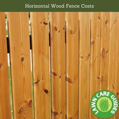 Horizontal Wood Fence Costs