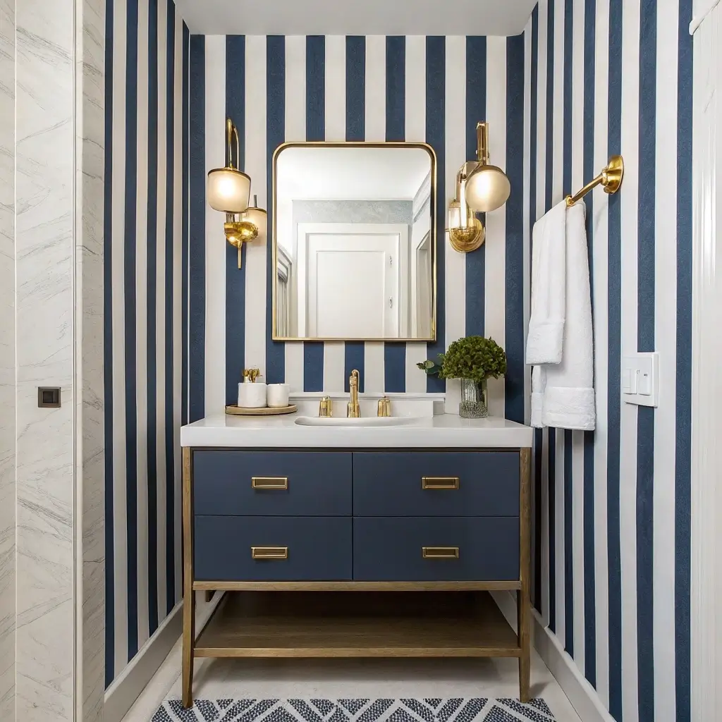 15 Elegant Small Powder Room Wallpaper Ideas and Bold Accents - Lawn ...