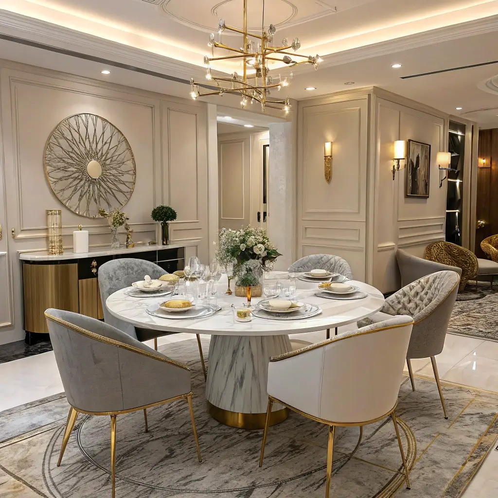 15 Beautiful Round Dining Table Ideas and Elegant Touches - Lawn Liberty